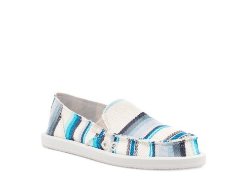 Női Sidewalk Surfers - Sanuk Donna Blanket Slip-on - Sanuk Kék Cipő FKARSY903